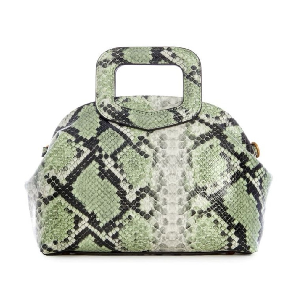 New GUESS Errin Snakeskin Small Frame Satchel - Picture 4 of 10